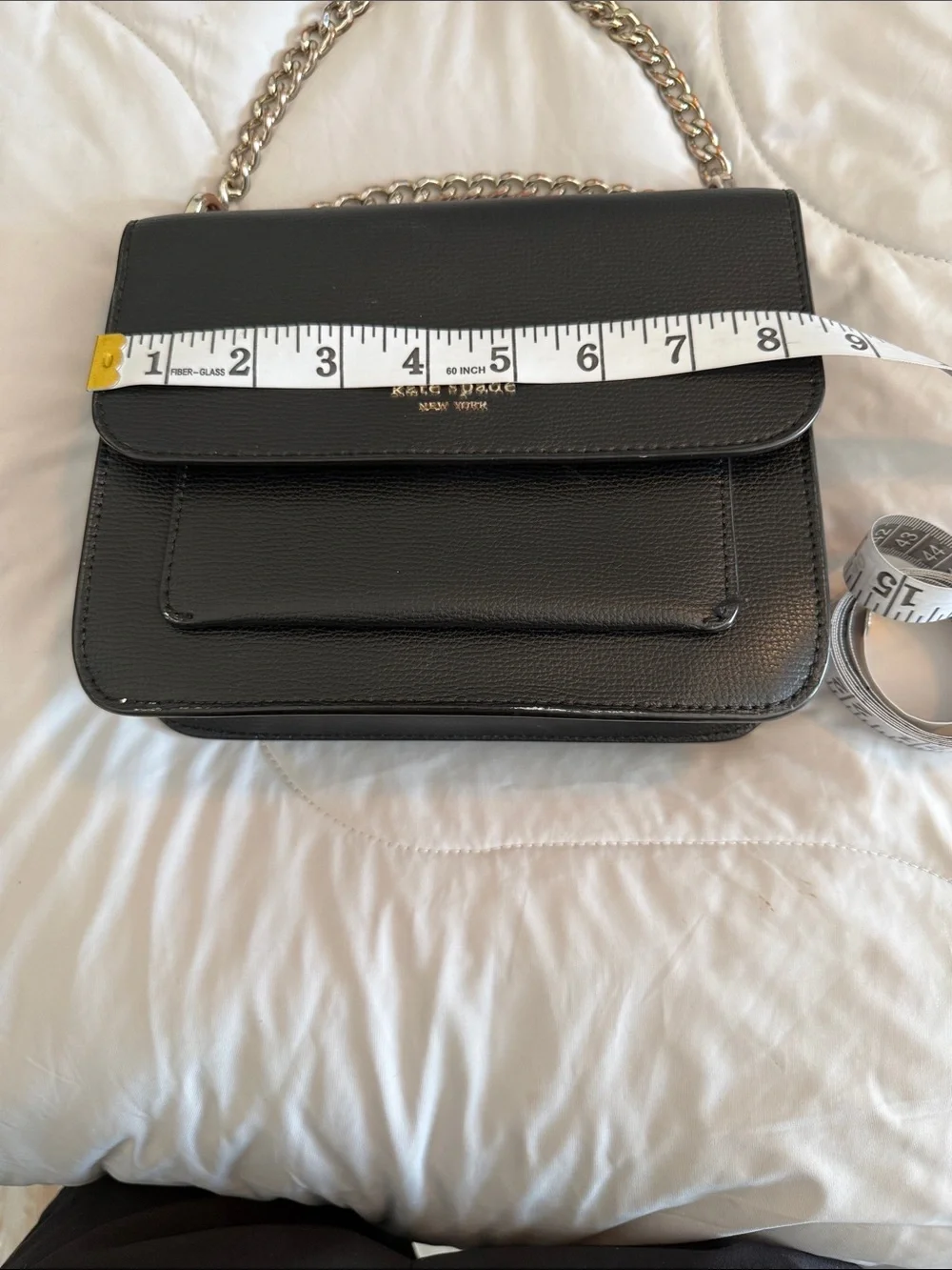 kate spade Black Leather Chain-Strap Crossbody